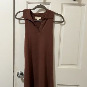 Brown Collared Body-con Dress from Pacsun